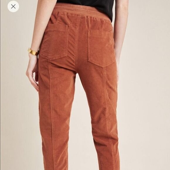 NWOT Anthropologie Leigh Corduroy Joggers Orange XS - Picture 2 of 8